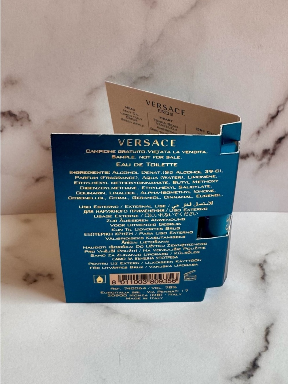 Versace Blue and Gold Eros Sample Perfume Brand New - Picture 3 of 3